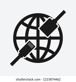 Ethernet connector network symbol. vector illustration - eps 10