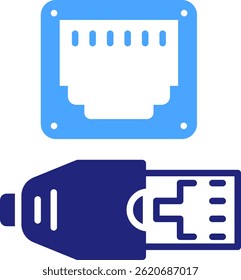 Ethernet Icon Element For Design