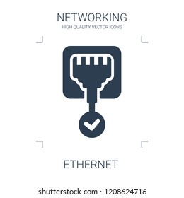ethernet icon. high quality filled ethernet icon on white background. from networking collection flat trendy vector ethernet symbol. use for web and mobile