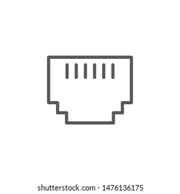 Ethernet icon isolated on white background. Ethernet port symbol modern, simple, vector, icon for website design, mobile app, ui. Vector Illustration
