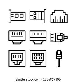 ethernet icon or logo isolated sign symbol vector illustration - Collection of high quality black style vector icons
