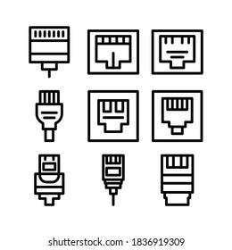 ethernet icon or logo isolated sign symbol vector illustration - Collection of high quality black style vector icons
