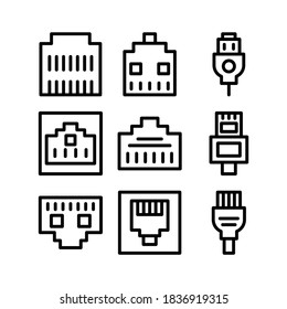 ethernet icon or logo isolated sign symbol vector illustration - Collection of high quality black style vector icons
