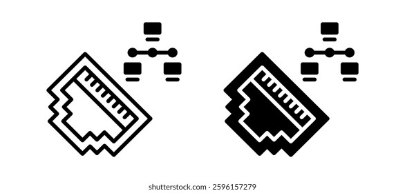 Ethernet icon set flat vecktor trendy popular simple