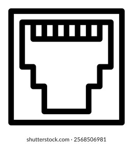 Ethernet icon with simple and line style