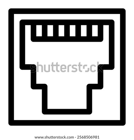 Ethernet icon with simple and line style
