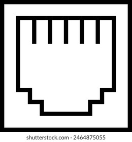 ethernet icon. Thin linear style design isolated on white background