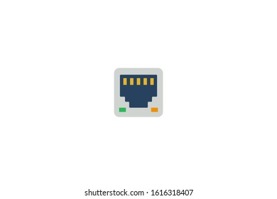 Ethernet icon in trendy flat style isolated on white background vector illustration