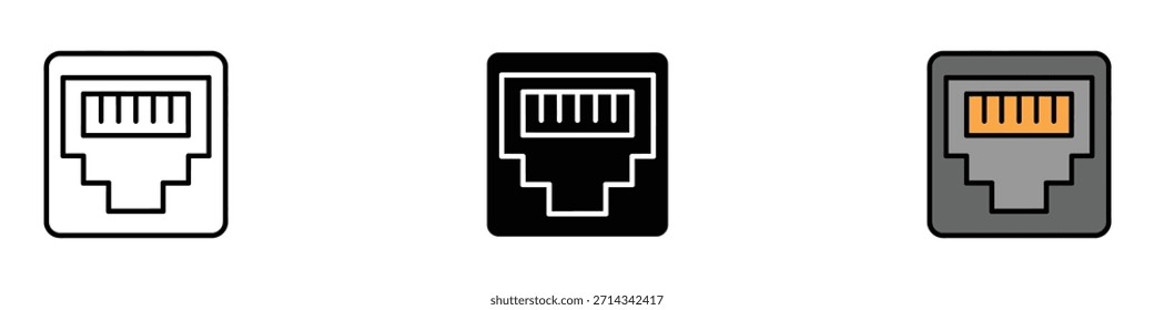 Ethernet icon vector. modern technology connectivity and reliable data transfer symbol. vector illustration.