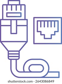 Ethernet  illustration with isolated background