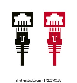 
ethernet internet lan icon. illustration in a flat style. vector illustration.