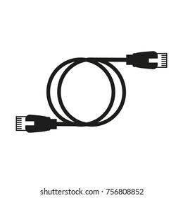 ethernet lan cable icon vector illustration