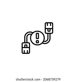 Ethernet Line Icon, Vector Template