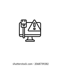 Ethernet Line Icon, Vector Template