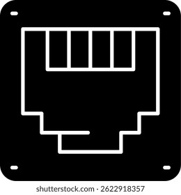 Design de ícone de vetor de linha Ethernet