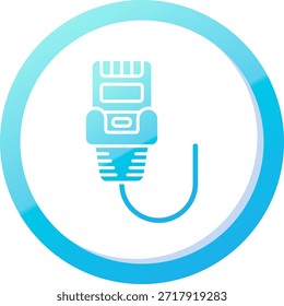 Design de ícone de vetor de linha Ethernet