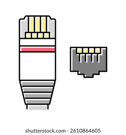 ethernet modem color icon vector. ethernet modem sign. isolated symbol illustration