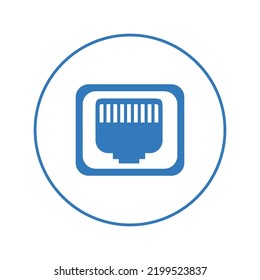 Ethernet Network Port Icon | Circle Version Icon |