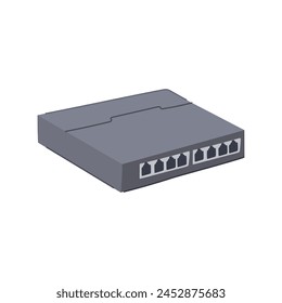 ethernet network switch cartoon. lan vlan, router firewall, traffic data ethernet network switch sign. isolated symbol vector illustration