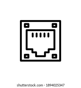 ethernet outline Icon. internet of think vector illustration on white background