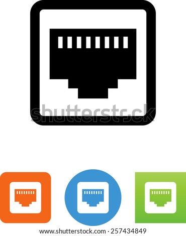 Ethernet Port Icon Stock Vector (Royalty Free) 257434849 - Shutterstock