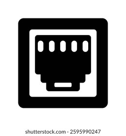 Ethernet Port Icon Simple Vector Illustration