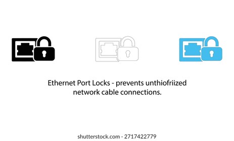 Bloqueos de puertos Ethernet para evitar conexiones de cable de red no autorizadas