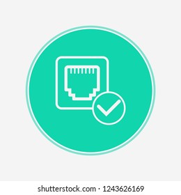 Ethernet port vector icon sign symbol