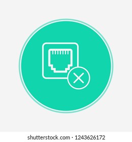 Ethernet port vector icon sign symbol