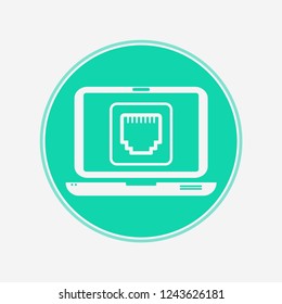 Ethernet port vector icon sign symbol
