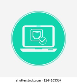 Ethernet port vector icon sign symbol