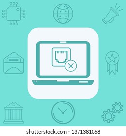 Ethernet port vector icon sign symbol