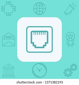 Ethernet port vector icon sign symbol