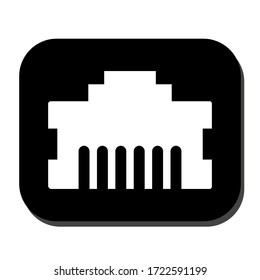 Ethernet Port Vector Icon. vekctor illustration.
