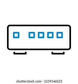 Ethernet Switch Icon. Editable Bold Outline With Color Fill Design. Vector Illustration.