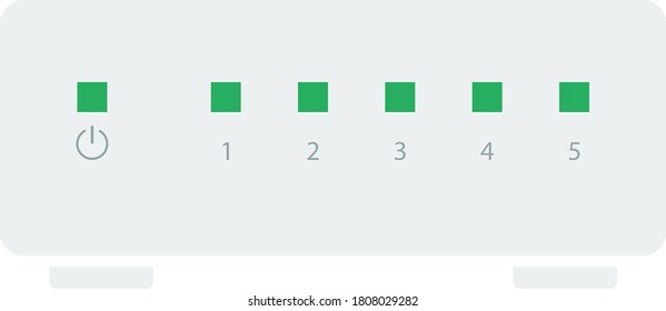 Ethernet Switch Icon. Flat Color Design. Vector Illustration.