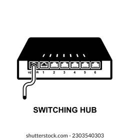 Ethernet switching icon isolated on background vector illustration.