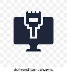 Ethernet transparent icon. Ethernet symbol design from Networking collection. Simple element vector illustration on transparent background.