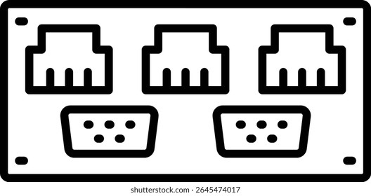Ethernet vector icon. Can be used for printing, mobile and web applications.