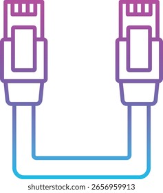 Icono de Vector Ethernet. Se puede utilizar para aplicaciones de impresión, móviles y de Web.