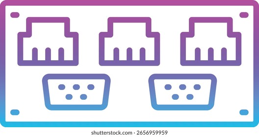 Icono de Vector Ethernet. Se puede utilizar para aplicaciones de impresión, móviles y de Web.