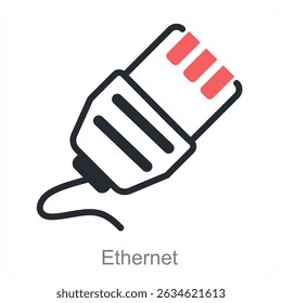 design de conceito de ícone de vetor ethernet