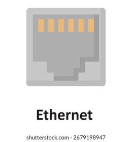 Ícone de vetor Ethernet que pode facilmente modificar ou editar
