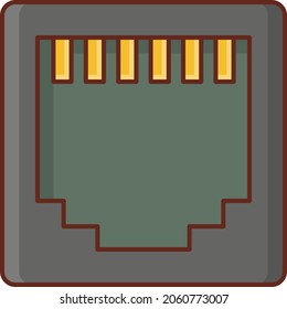 ethernet Vector illustration on a transparent background. Premium quality symbols. Vector Line Flat color  icon for concept and graphic design.