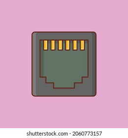 ethernet Vector illustration on a transparent background. Premium quality symbols. Vector Line Flat color  icon for concept and graphic design.