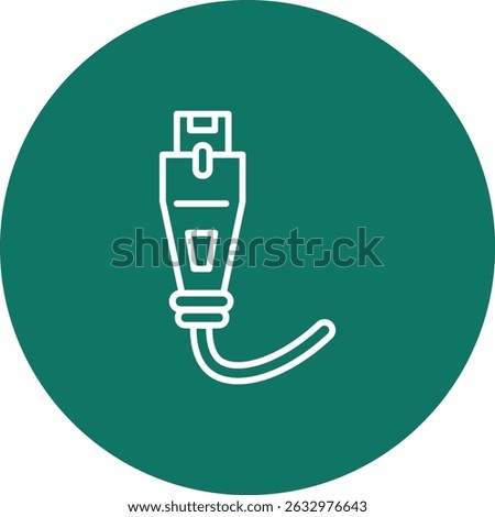 Ethernet Vector Line Circle Icon Design