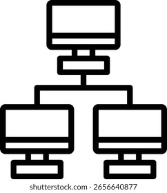 Symboldesign für Ethernet-Vektorlinien