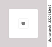 Ethernet Wall Plate Outlet RJ45 network Female. Internet. Vector