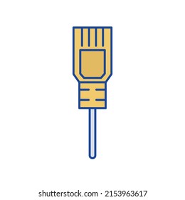 ethernet wire Vector icon which is suitable for commercial work and easily modify or edit it

