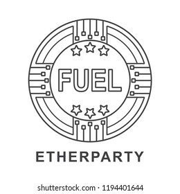 Etherparty coin fuel Cryptocurrency  icon outline